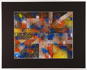Abstrakt-Bauhaus Stil 07 Acrylfarbe auf Papier Original im Alurahmen 50 x 40 cm / 250,- € Als Kunstdruck erhältlich: DIN A4 im Passepartout 40 x 30 cm, 55,- €
