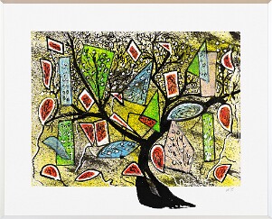 Abstrakt-Expressiv 14 Acrylfarbe auf Papier Original im Alurahmen 50 x 40 cm / 250,- € Als Kunstdruck erhältlich: DIN A4 im Passepartout 40 x 30 cm, 55,- €