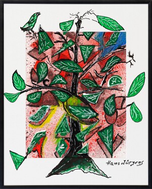 Abstrakt-Expressiv 17 Acrylfarbe auf Papier Original im Alurahmen 50 x 40 cm / 250,- € Als Kunstdruck erhältlich: DIN A4 im Passepartout 40 x 30 cm, 55,- €