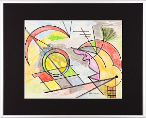 Abstrakt-Expressiv 02 Acrylfarbe auf Papier Original im Alurahmen 50 x 40 cm / 250,- € Als Kunstdruck erhältlich: DIN A4 im Passepartout 40 x 30 cm, 55,- €