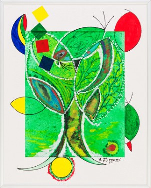 Abstrakt-Expressiv 10 Acrylfarbe auf Papier Original im Alurahmen 50 x 40 cm / 250,- € Als Kunstdruck erhältlich: DIN A4 im Passepartout 40 x 30 cm, 55,- €